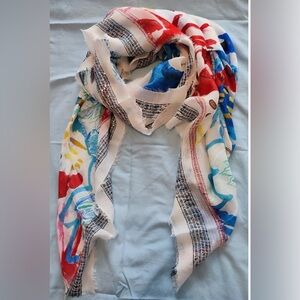Desigual Scarves And Shawls For Women Colorful Abstract Print Scarf